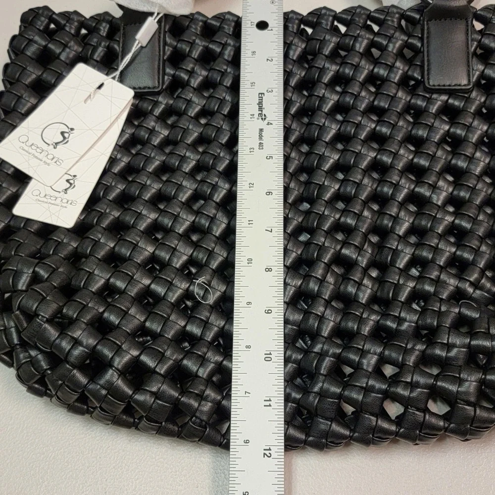 Elegant‎ Black Woven Tote Bag